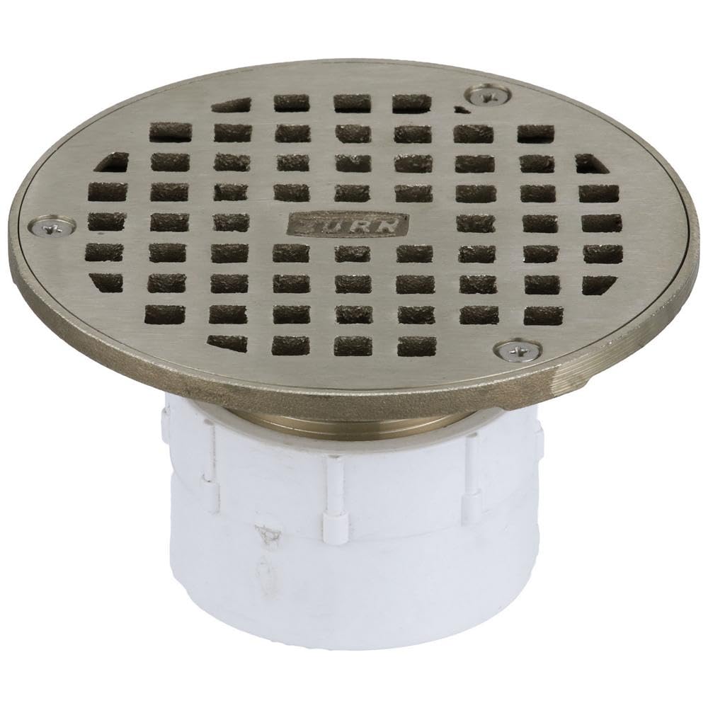 Zurn FD2210-PV2 - Drenaje de suelo ajustable, cuerpo PCV, conexión de soldadura por solvente de 2 pulgadas