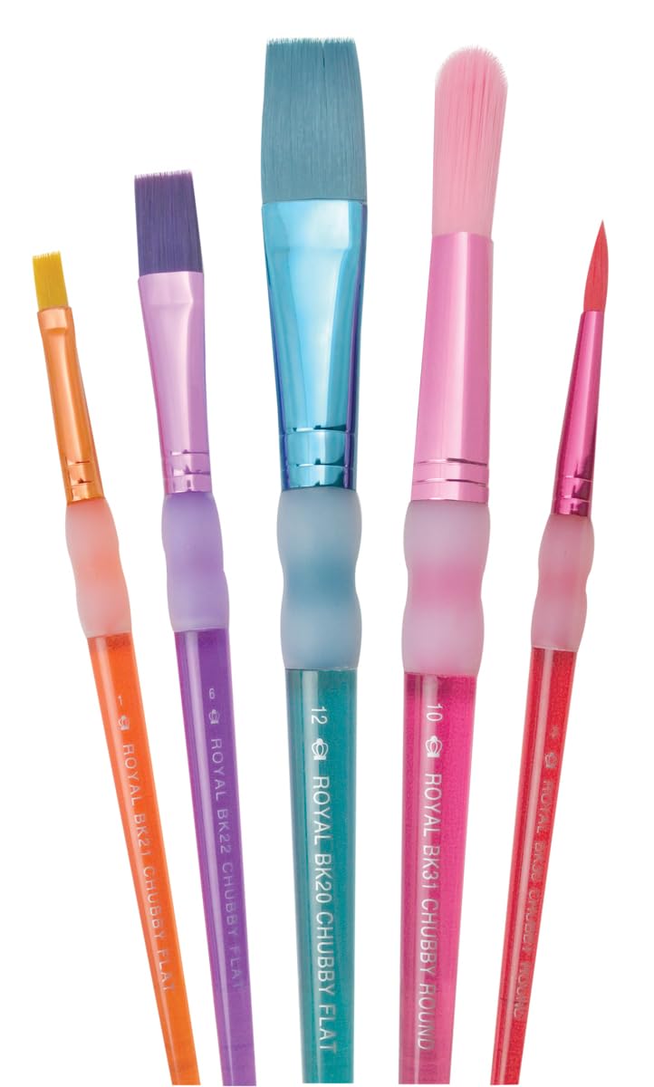 Royal Brush BK687 - Juego de 5 Pinceles para Manualidades, para niños