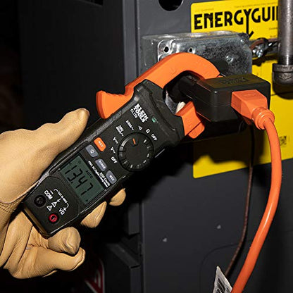 KLEIN TOOLS CL120 | Multímetro digital de gancho con rango automático|Mide CA/CD, resistencia y continuidad| Multimetro digital | Probador de voltaje | 400 A CA | Pantalla LCD retroiluminada
