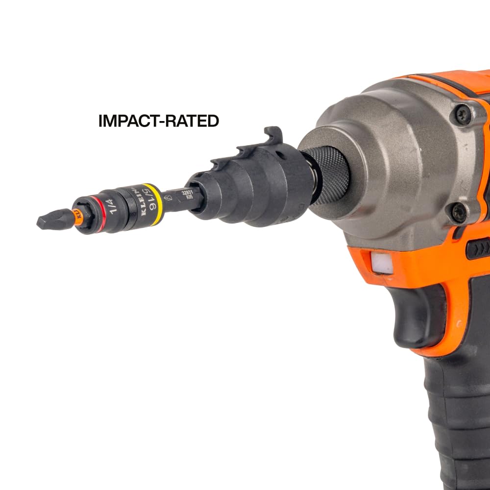 KLEIN TOOLS 85191HD | Escariador Conductos 3 En 1 | Uso Impacto | 1/2 Y 3/4 | Escaria tubos de 1/2 y 3/4 pulgadas con una herramienta 3 en 1 de impacto, con conexión rápida para dados integrada.