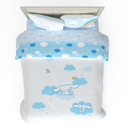Franco Garfield Juego de Ropa de Cama Reversible, 5 Piezas - 5 Piece Full Size - Azul-Cinnamoroll