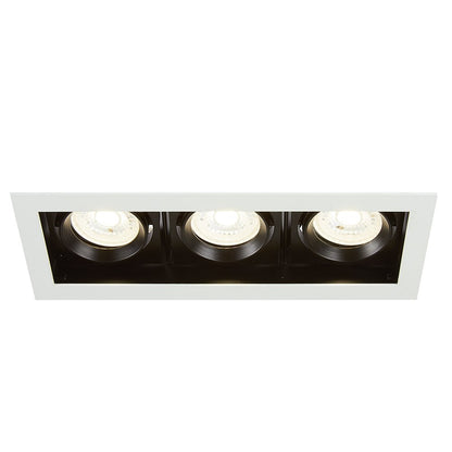 Tecnolite Lámpara Downlight Empotrable Dirigible, Potencia Máx. 180 W, 3 Bases GX5.3/GU10, No incluye focos