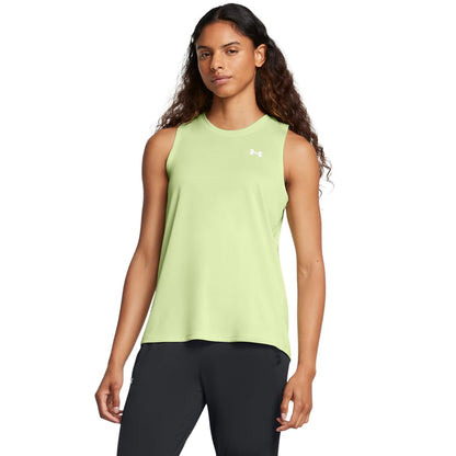 Under Armour Tech playera sin mangas para mujer - (383) Retro Green - White - M