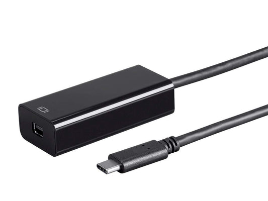 Monoprice USB-C to Mini DisplayPort Adapter - Black Network Adapter, RJ45 - Select Series