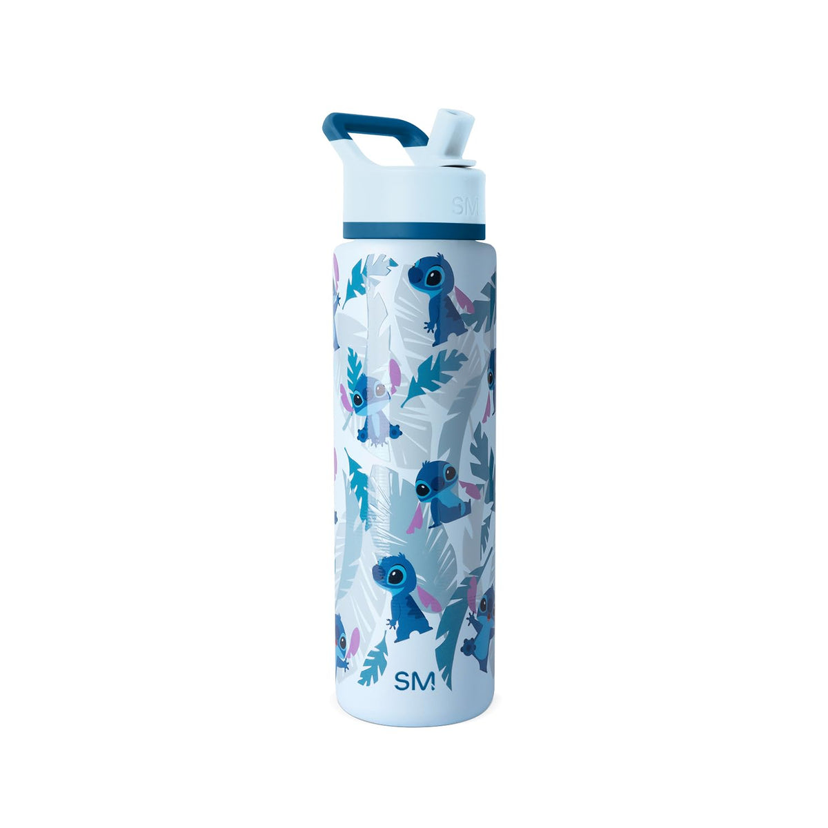Simple Modern Summit Botella de Agua con Tapa de Popote - 30oz Water Bottle - - Disney: Tropical Stitch