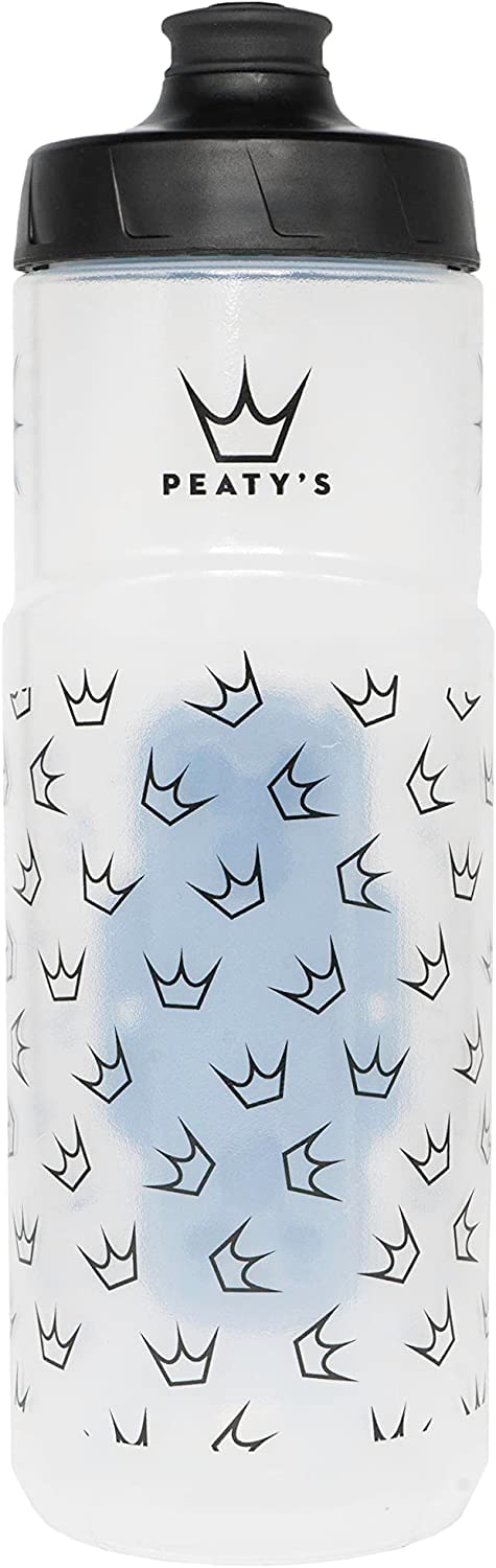 Peaty's Fidlock Lockin - Botella de agua magnética para bicicleta, color corona/transparente, 600 ml, 20 onzas