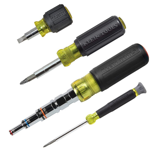 Klein Tools 80019 Juego de herramientas, destornillador de punta múltiple y kit de herramientas de destornillador de tuerca, 30 puntas y tamaños diferentes de fuerza industrial, 4 piezas