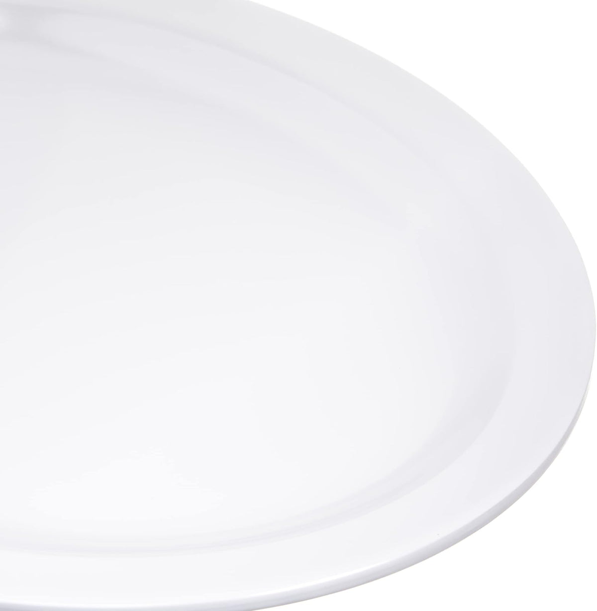 Carlisle FoodService Products Kingline Bandeja ovalada de plástico ovalada para el hogar y el restaurante, melamina, 12 x 9 pulgadas, color blanco (paquete de 12)