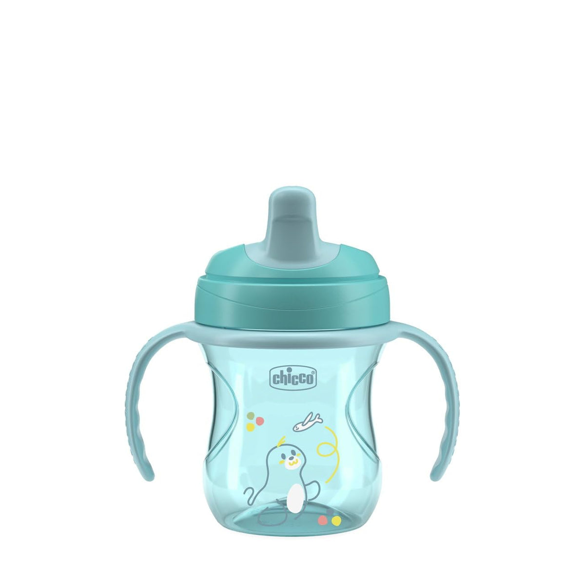 Chicco Vaso de Entrenamiento Training Cup 6M+ Anti Derrames Pico Ergonómico Asas Desmontables Azul