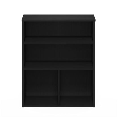 Furinno Pasir - Librería de 3 Niveles, Roble Negro
