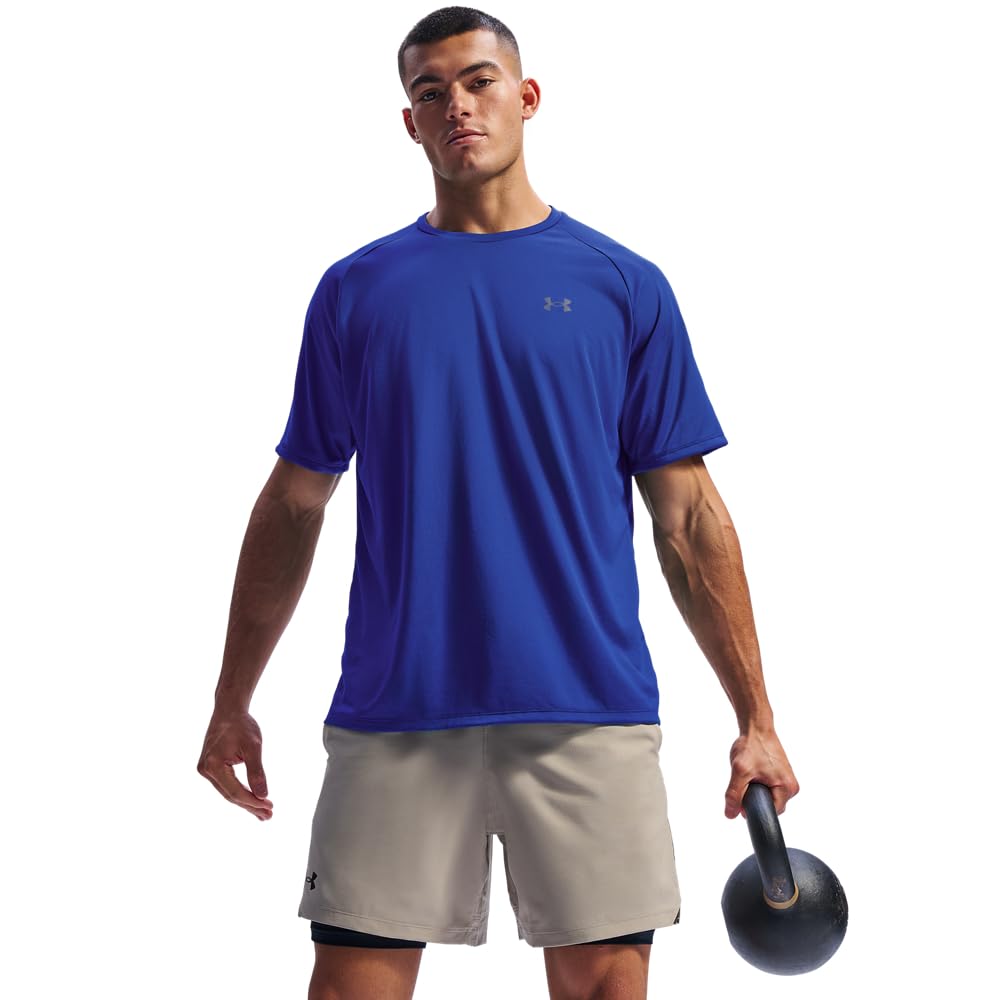 Under Armour Playera de Entrenamiento Cuello V para Hombre - G - Blue - Azul