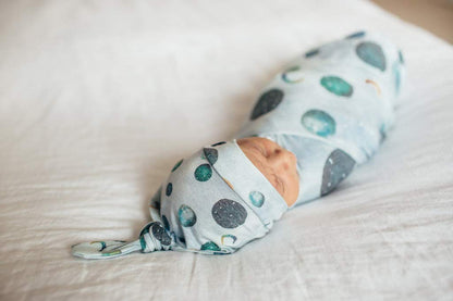 Copper Pearl Baby Beanie Hat Top Knot
