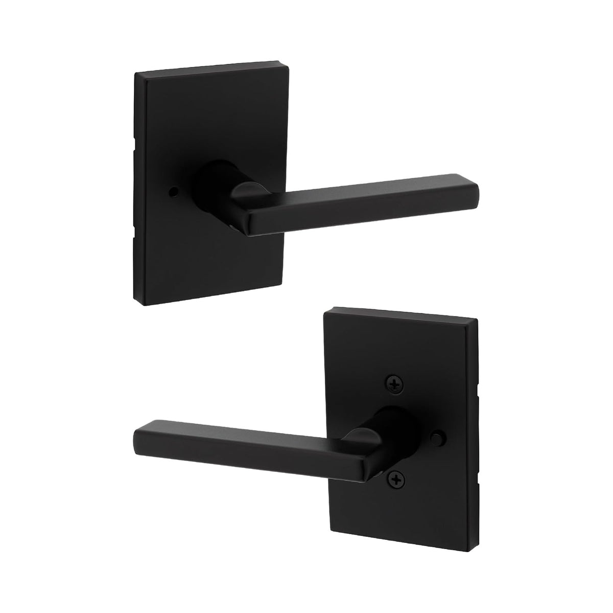 Kwikset Halifax Manija de Puerta Interior, Palanca Reversible sin Bloqueo - Privacy - Mate negro