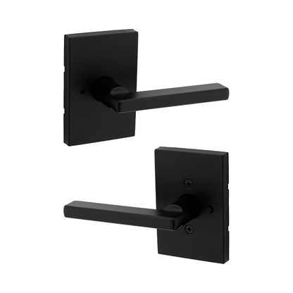 Kwikset Halifax Manija de Puerta Interior, Palanca Reversible sin Bloqueo - Privacy - Mate negro