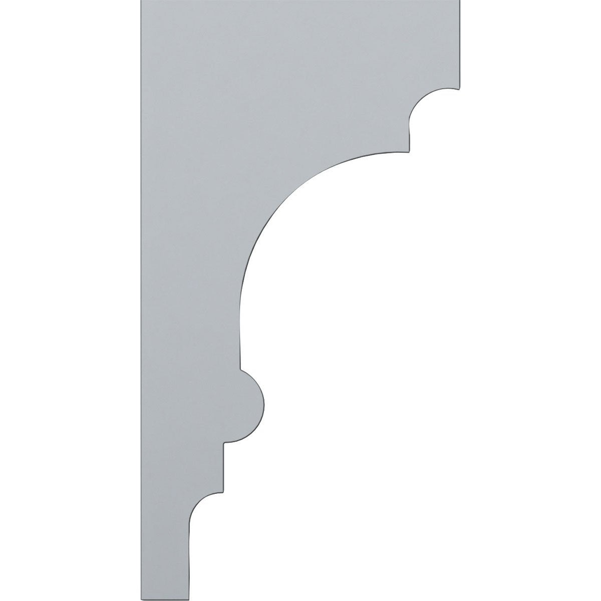 Ekena Millwork BKT03X04X08DI Soporte Diane de 3 1/2 pulgadas de ancho x 4 1/4 pulgadas de profundidad x 8 pulgadas de alto