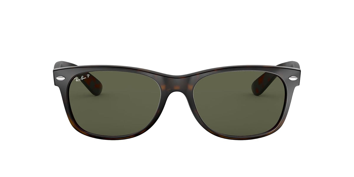 Ray-Ban Rb2132 - anteojos de sol cuadradas Wayfarer Everglass, Negro brillante/transparente., 58 mm - 55 mm - Verde