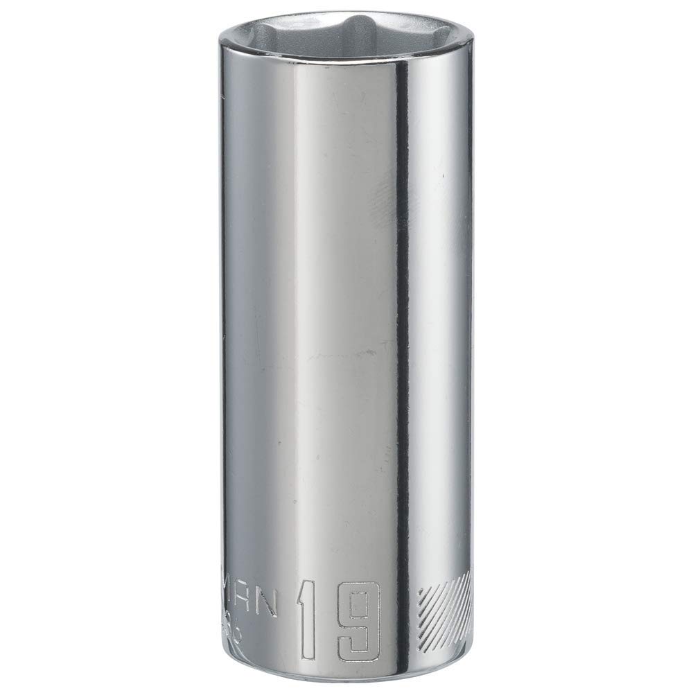 CRAFTSMAN Enchufe profundo, métrico, unidad de 3/8 pulgadas, 19 mm, 6 puntos (CMMT44436)