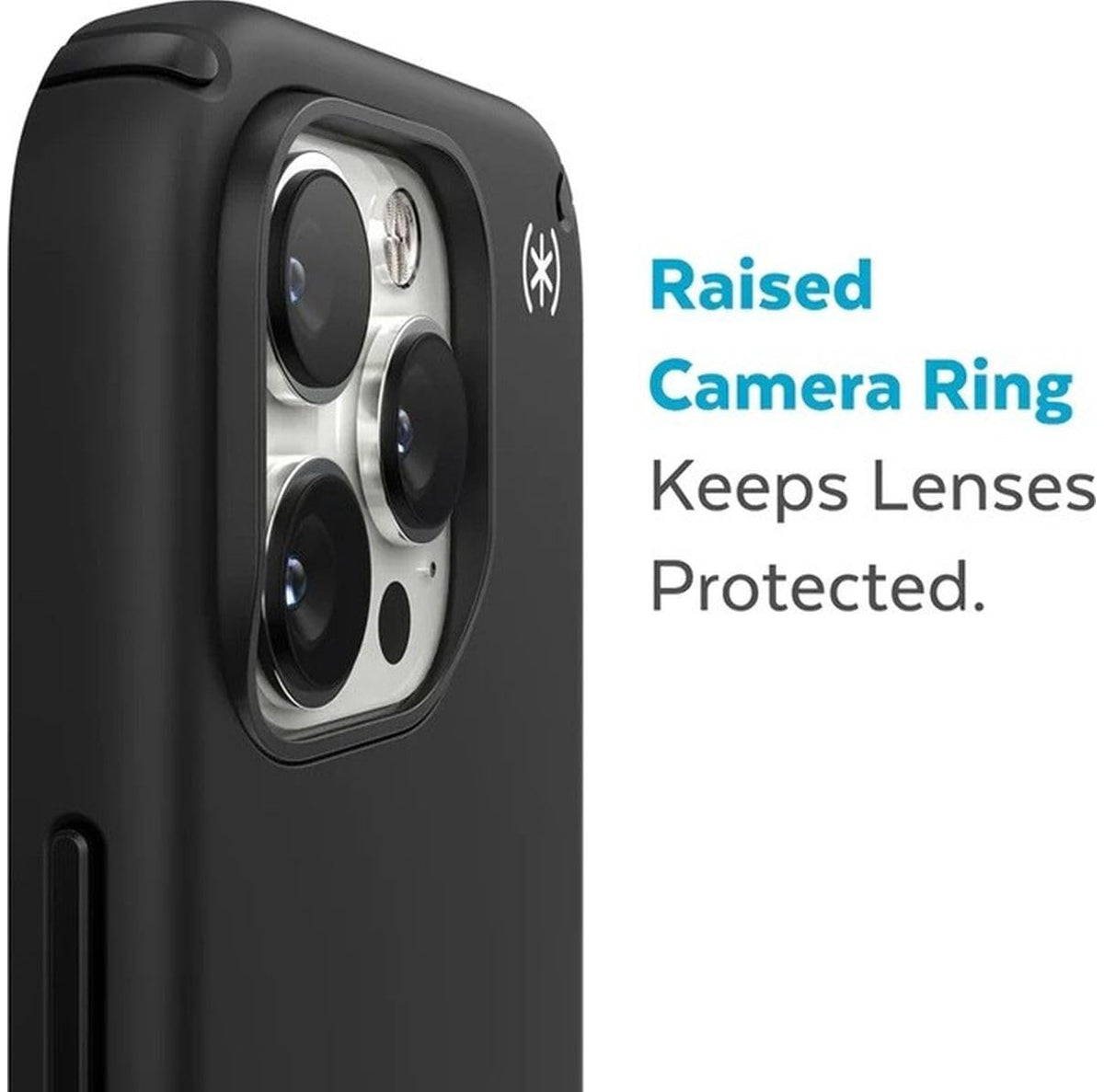 Speck Presidio2 Pro Funda Compatible con iPhone 14 Pro, Protección Caídas 4m, Bisel Elevado, Protección Antimicrobiana - Negro/Blanco