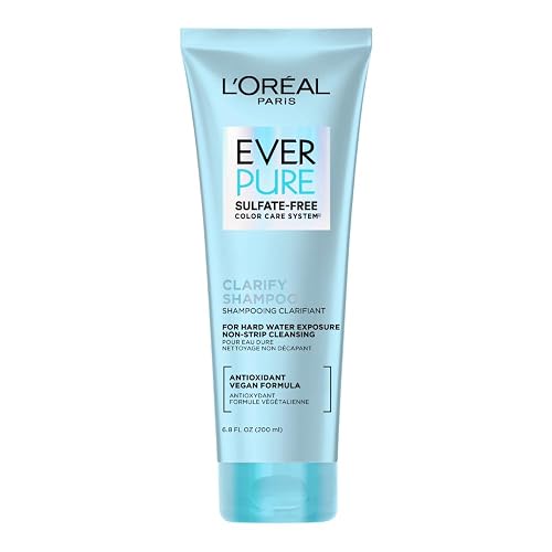 L'Oréal Paris Ever Pure Clarify & Restore Shampoo Efecto Detox, 200 ml | Fórmula vegana sin sulfatos ideal para pelo teñido. Hidrata, limpia a profundidad y aporta vitaminas con aroma de tipo spa.
