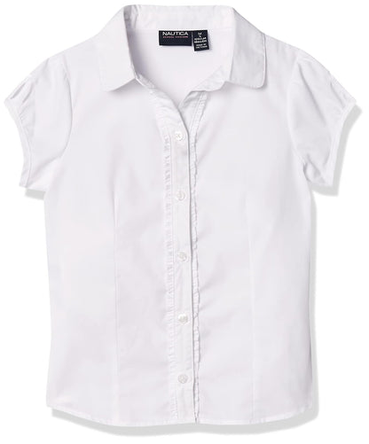 Nautica Blusa de Manga Corta Camisa para Niñas