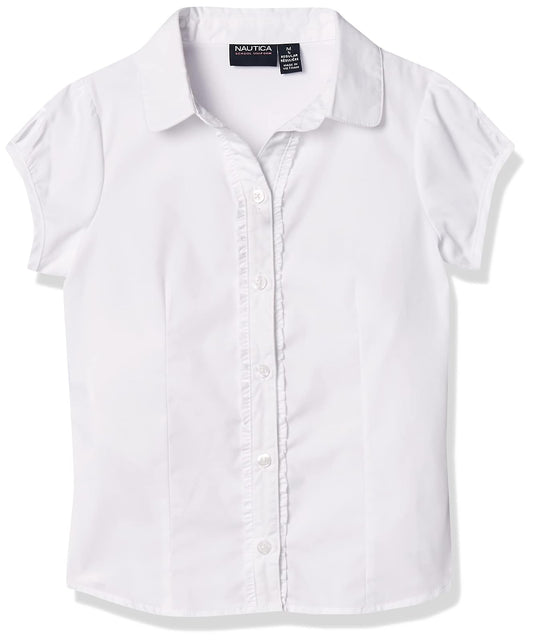 Nautica Blusa de Manga Corta Camisa para Niñas