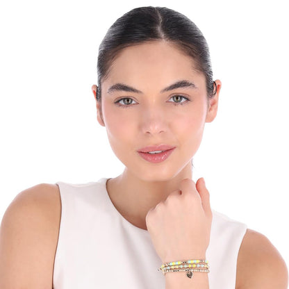 Nine West Box Set Pulsera Dorado Multiniveles para Mujer