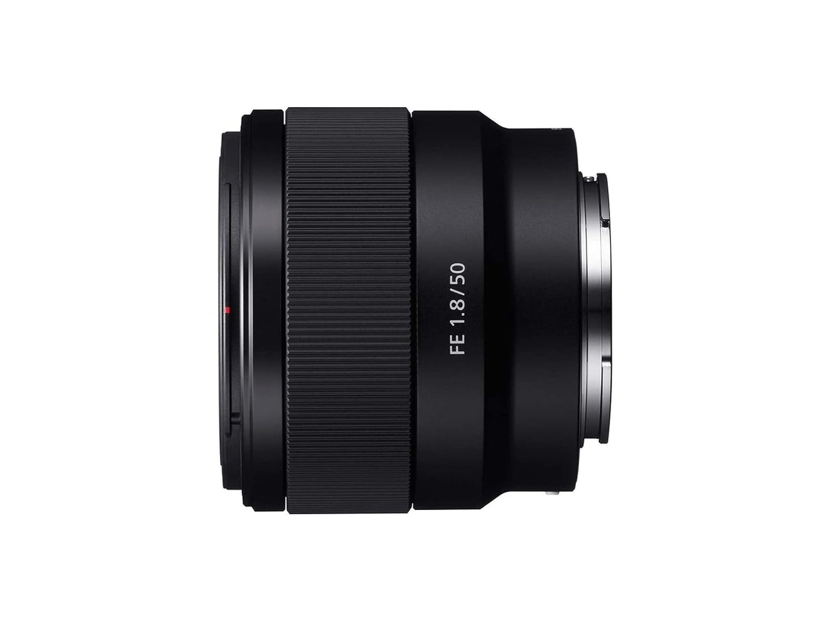 SONY Lente Fijo 50mm F1.8 Montura E Full Frame - FE SEL50F18F | Apertura F/1.8 con longitud focal de 50 mm y soporte de metal para retratos, fotografía con poca luz y video