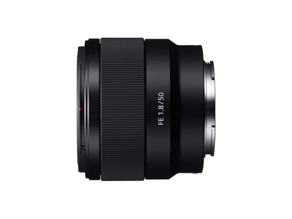 SONY Lente Fijo 50mm F1.8 Montura E Full Frame - FE SEL50F18F | Apertura F/1.8 con longitud focal de 50 mm y soporte de metal para retratos, fotografía con poca luz y video