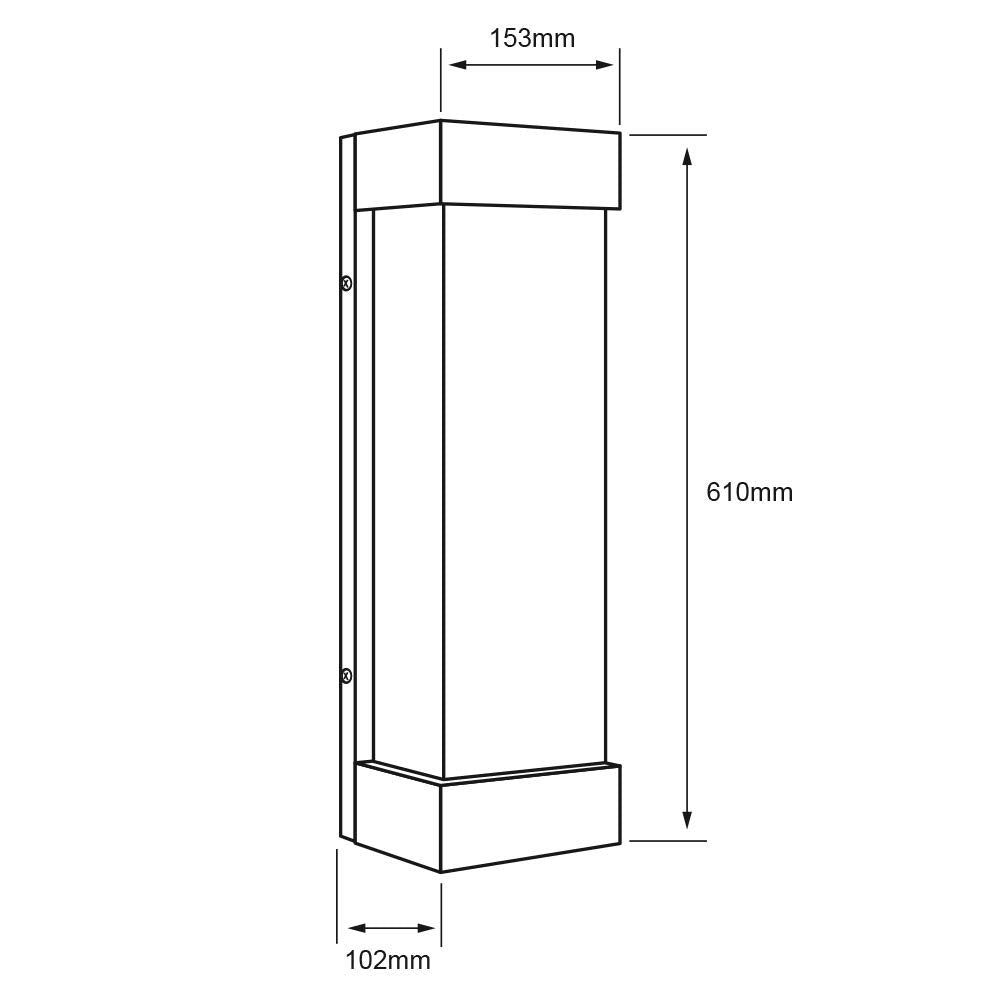 Tecnolite - Lámpara de Pared Arbotante LED Exterior, 24 W, Luz Suave Cálida, IP44, LED integrado