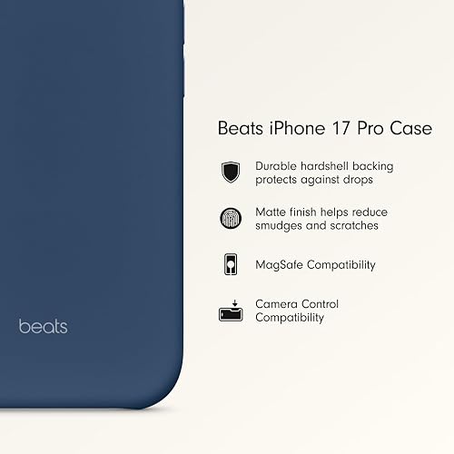 Beats - Funda con MagSafe de Beats para el iPhone 17 Pro con Control de la Cámara, Acabado Mate con Forro de Microfibra - Azul subsuelo