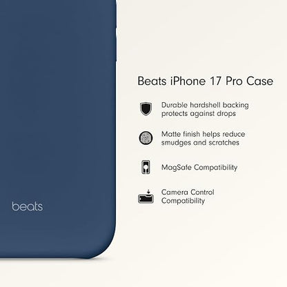 Beats - Funda con MagSafe de Beats para el iPhone 17 Pro con Control de la Cámara, Acabado Mate con Forro de Microfibra - Azul subsuelo