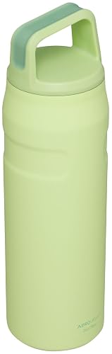 Stanley IceFlow - Botella de agua de 24 onzas, tapa giratoria de boca ancha, ligera y a prueba de fugas para viajes y deportes, acero inoxidable aislado, sin BPA, cítrico