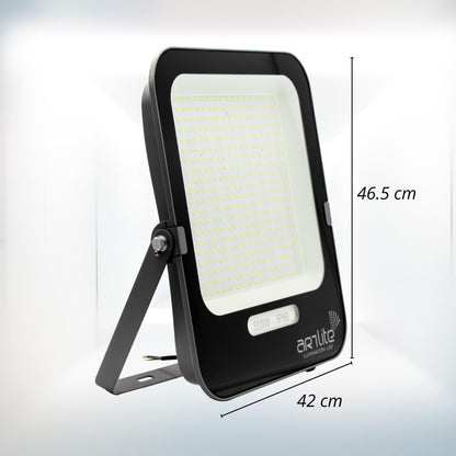 Reflector LED SMD Cuadrado Slim 500W Blanco Frío, 6500K, 62,500 Lúmenes, Aluminio + Vidrio, Alta Potencia, Resistente a Climas Extremos