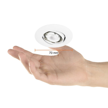 Tecnolite Lámpara Empotrado, Lámpara Empotrable, Dirigible, Base G4, Lámina de Acero, Color Blanco, 12 Volts,
