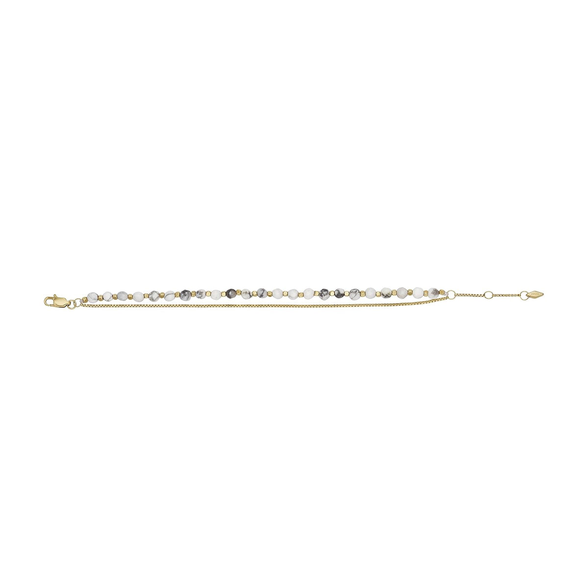Fossil Pulsera jf04443710 all stacked up de acero inoxidable en color dorado para dama