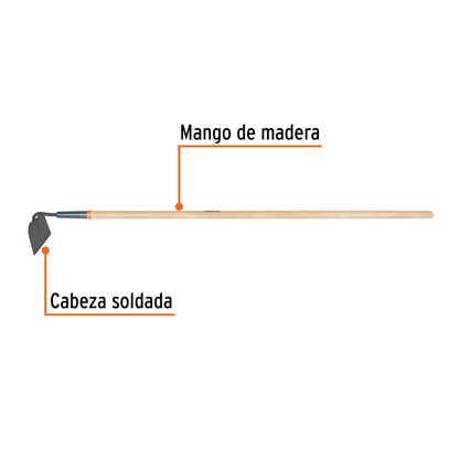 Truper ATJ, Azadón jardinero Classic, mango de madera 54"