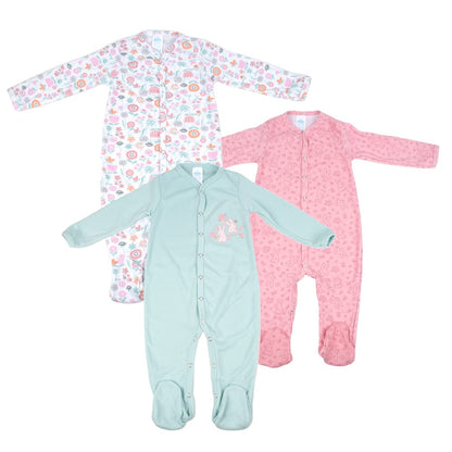 Baby Mink Manga Larga Mameluco Bebé-Niñas