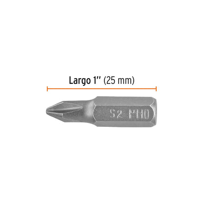 Truper Expert PUDE-1102-15, Estuche con 15 puntas de cruz PH2 largo 1"
