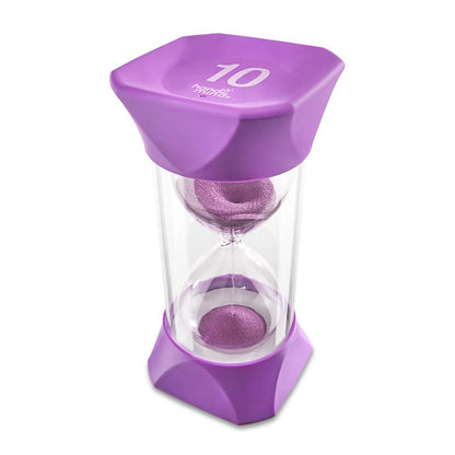 hand2mind Purple Jumbo Sand Timers, 10 Minute Sand Timer, Timer for Kids, Hourglass Sand Timer with Soft Rubber End Caps, Large Sand Timers, Visual Timer, Ten Minute Sand Timer (Set of 1)
