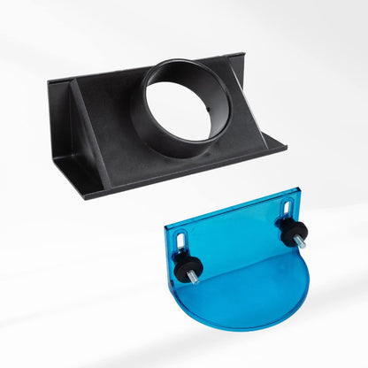 POWERTEC 71733 - Kit de protección para brocas de enrutador de tamaño completo con puerto de polvo para mesa de enrutador | Adaptador de recolección de polvo de 2.5 pulgadas