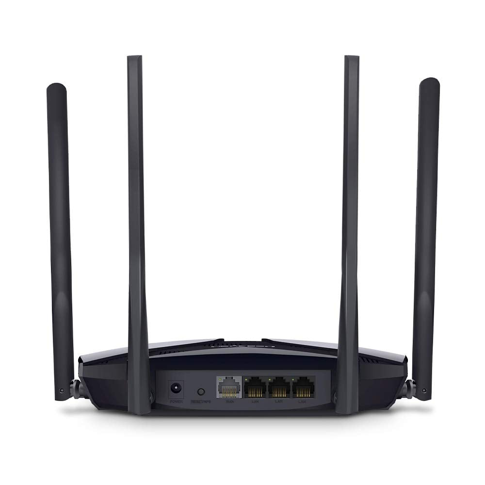 MERCUSYS de TP-Link Router WiFi 6, AX3000 Doble Banda, Qualcomm Dual-Core CPU, 4 Puertos Gigabits, Fácil configuración por aplicación. (MR80X)