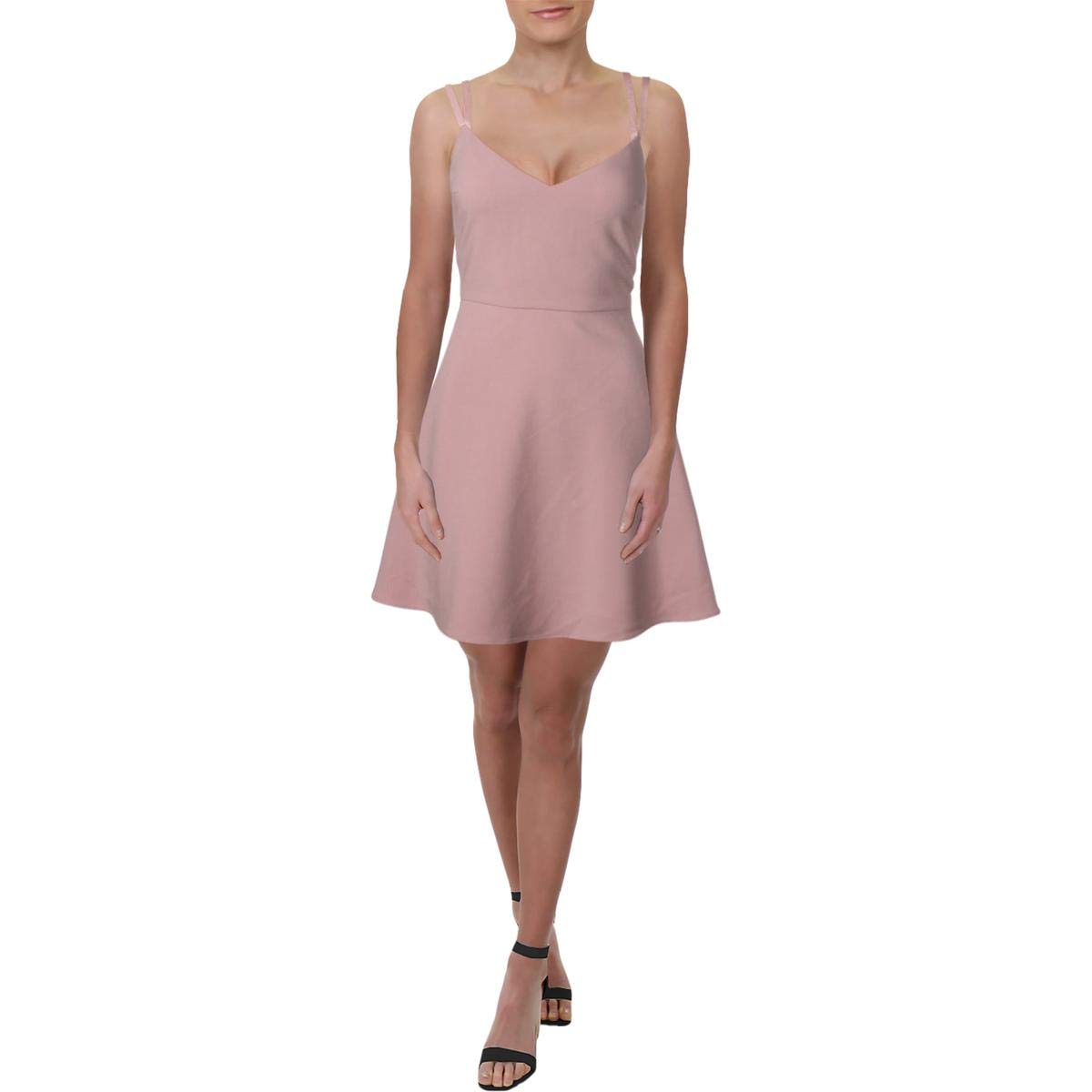 French Connection Whisper Minivestido sin Mangas con Cuello Cuadrado para Mujer