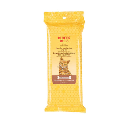 Burt’s Bees Dander Reducing Grooming Wipes for Cats, 50 Wipes