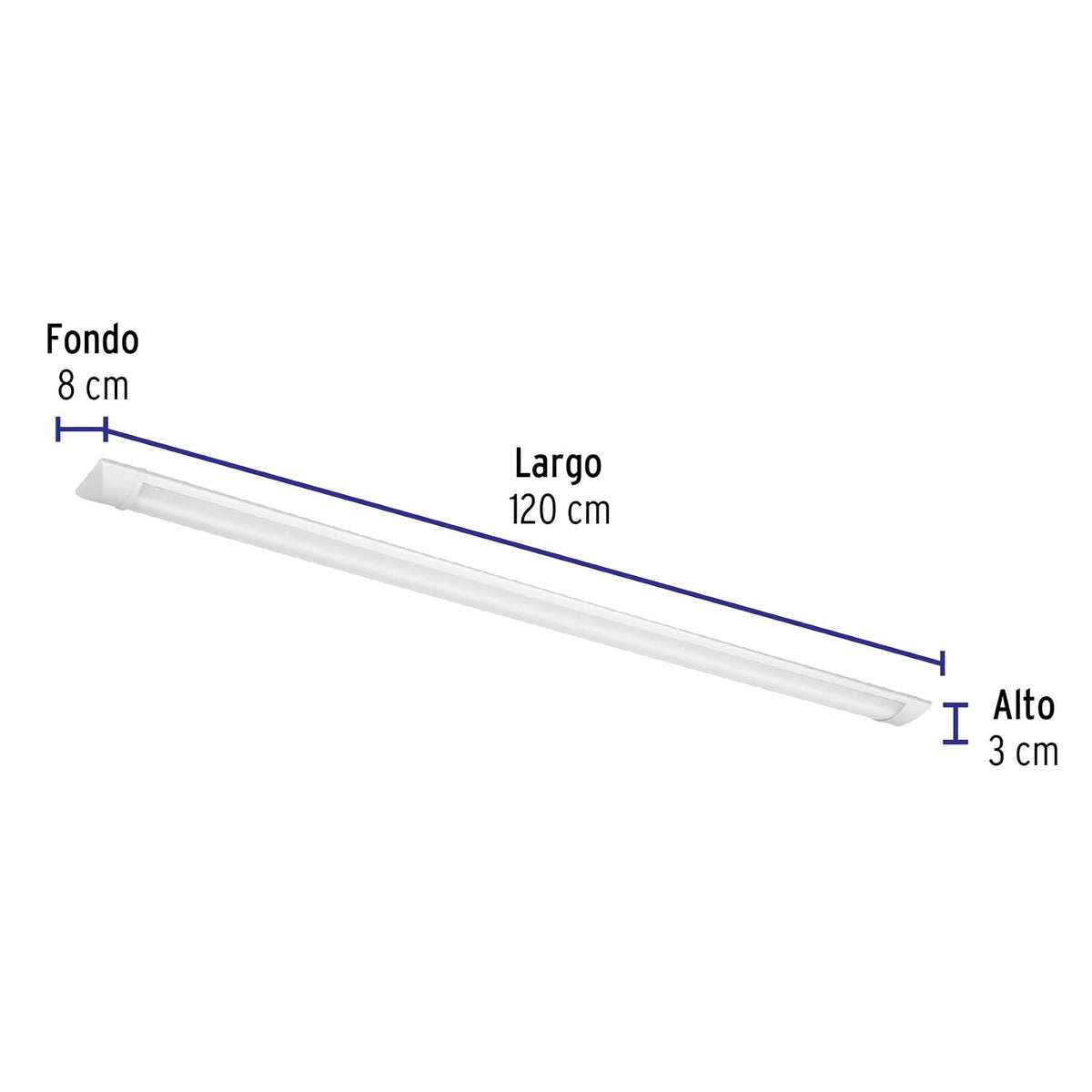 Volteck GAB-202L, Luminario lineal delgado de LED 36 W para gabinete