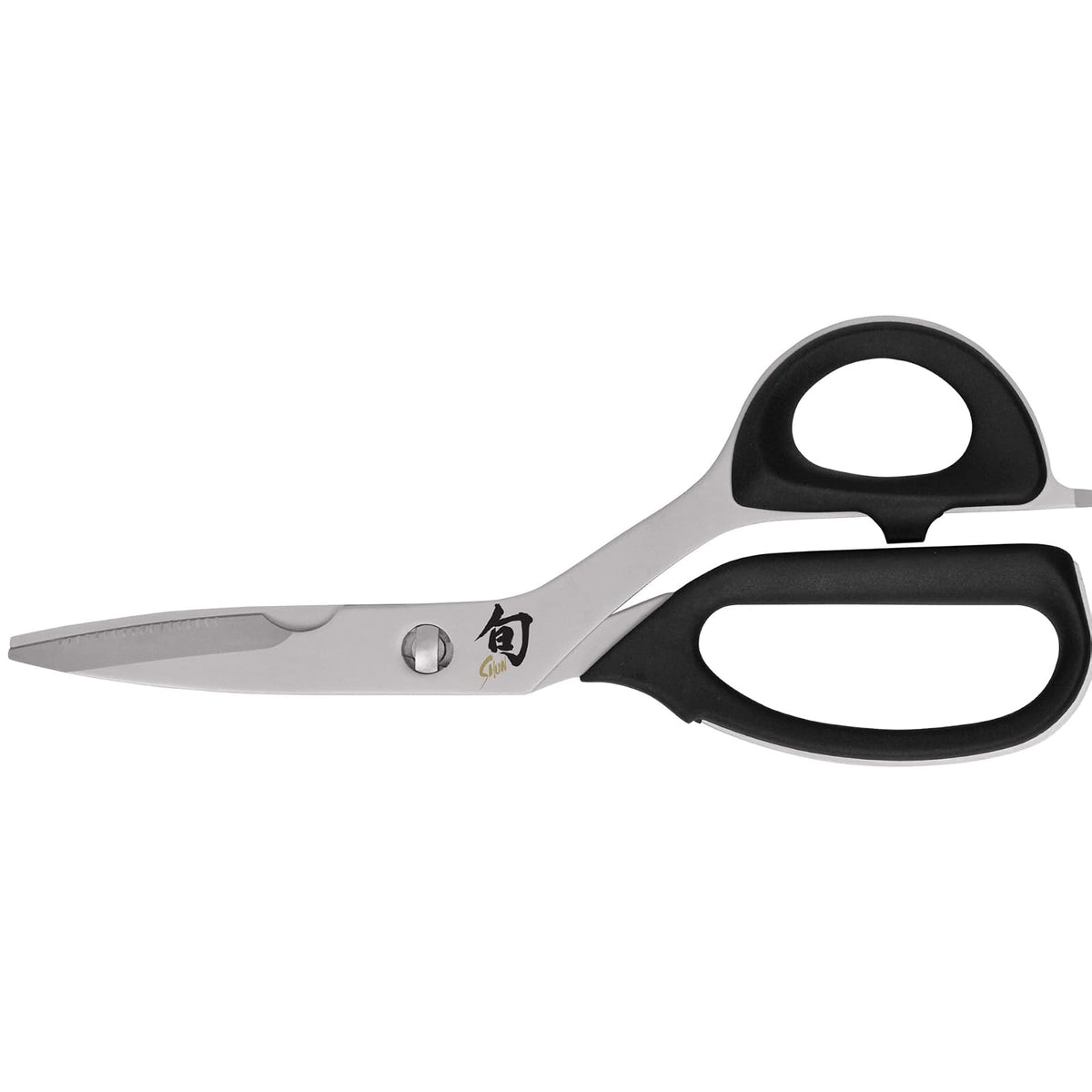 Shun Tijeras de Cocina de Alta Calidad; Acero Inoxidable, Empuñaduras de Elastómero, Hojas Dentadas, Separables para Limpieza Fácil