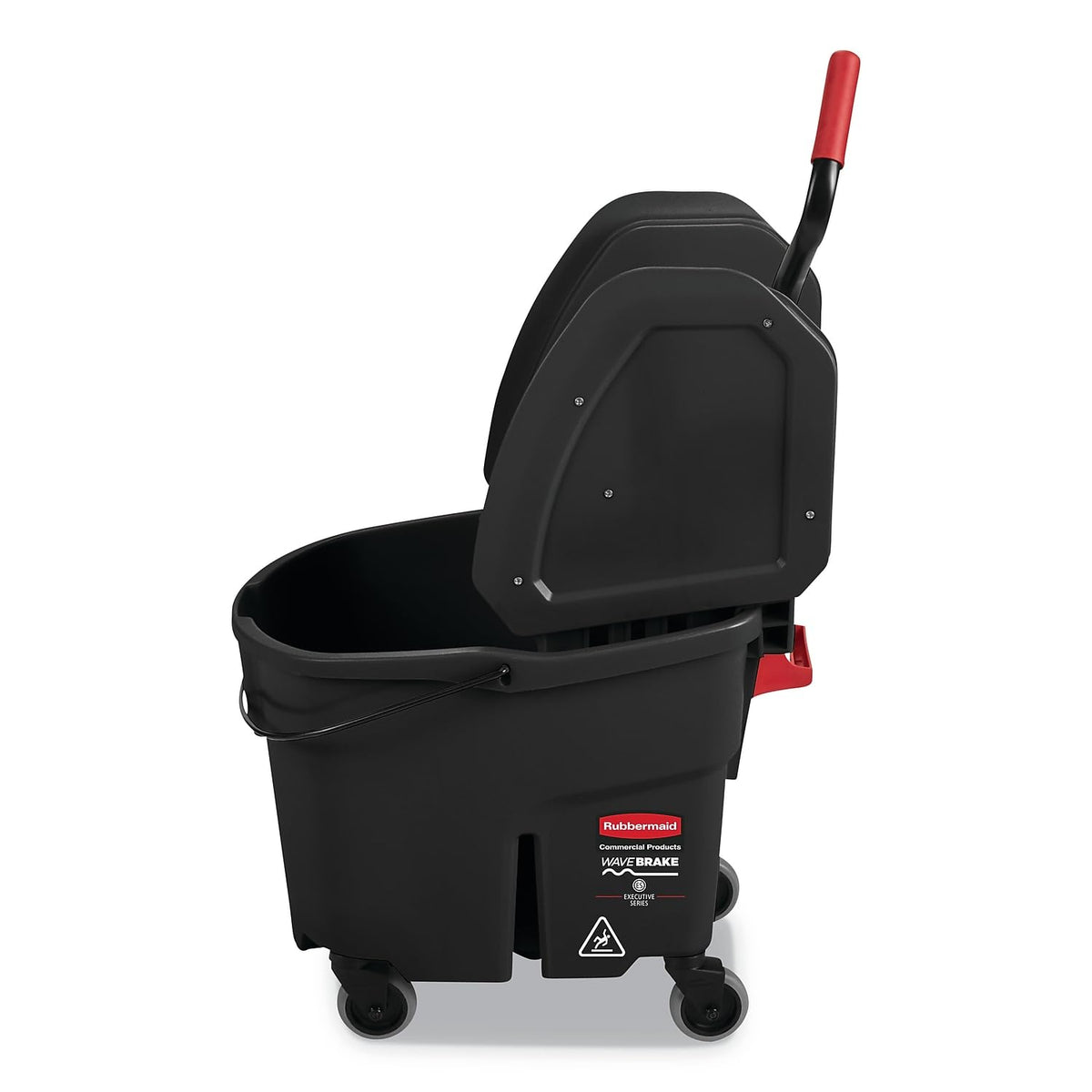 Sistema de fregado de alto rendimiento, combo de presión descendente WaveBreak de Rubbermaid Commercial, Negro, 33.11 l