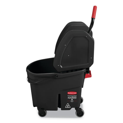 Sistema de fregado de alto rendimiento, combo de presión descendente WaveBreak de Rubbermaid Commercial, Negro, 33.11 l