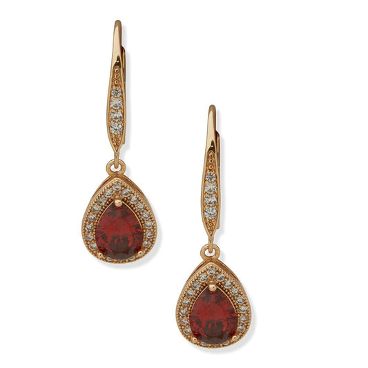 Anne Klein Aretes Dorado Gota para Mujer | Pequeño, forma gota, cierre francés, aleación metálica recubierta dorado, familia Twinkling Lights