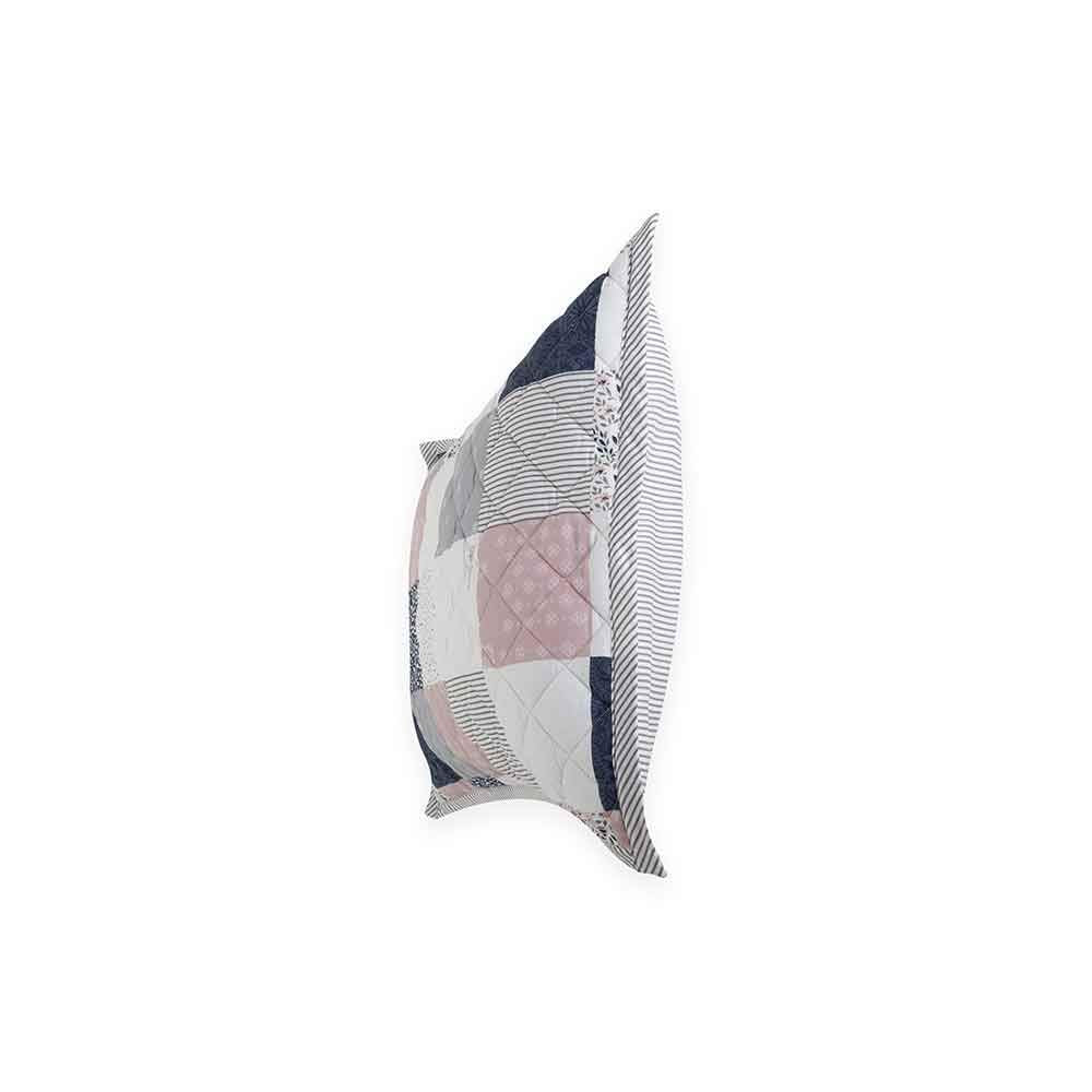 Pepe Jeans, Quilt Individual 100% Algodón, Color Azul, rosa y blanco, Agustina.