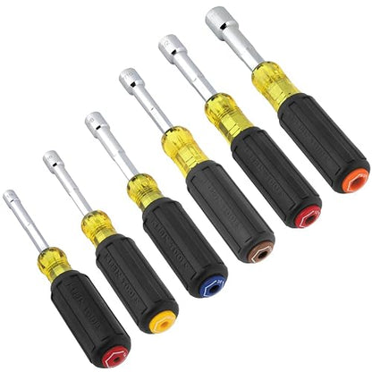 Klein Tools Juego de Destornilladores de Tuercas de Eje Hueco 6 Piezas